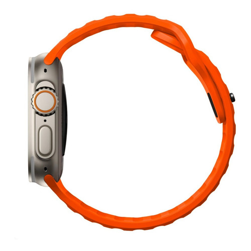 Pulsera Silicona Sport Compatible Con Apple Watch Ultra 49mm Ancho 49 Mm Color Naranja