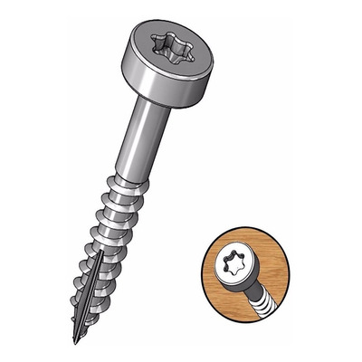 Tornillo Milescraft De Cabeza Plana, Rosca Gruesa, 1 Pulgada