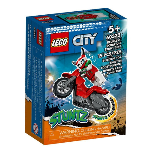 Lego City Motocicleta De Acrobacias Escorpion Deportiva Cantidad de piezas 15