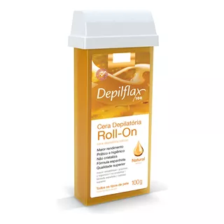 Depilflax Cera Depilatória Roll On Refil 100g - Natural