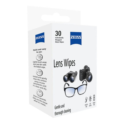 30 Toallas Húmedas Zeiss Lens Wipes Tejido Microfino Lentes