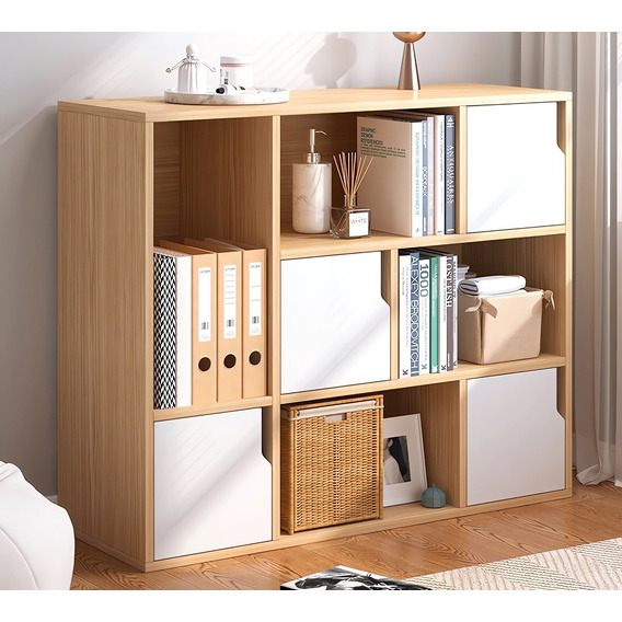 Estantería Librero Y Mueble Organizador Multiuso8cajones80cm