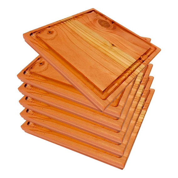 Pack 12 Platos Rusticos Madera Parrilleros, Asado, Picoteo