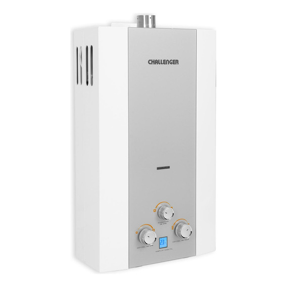 Calentador de agua a gas GN Challenger WHG 7104 blanco/gris 120V