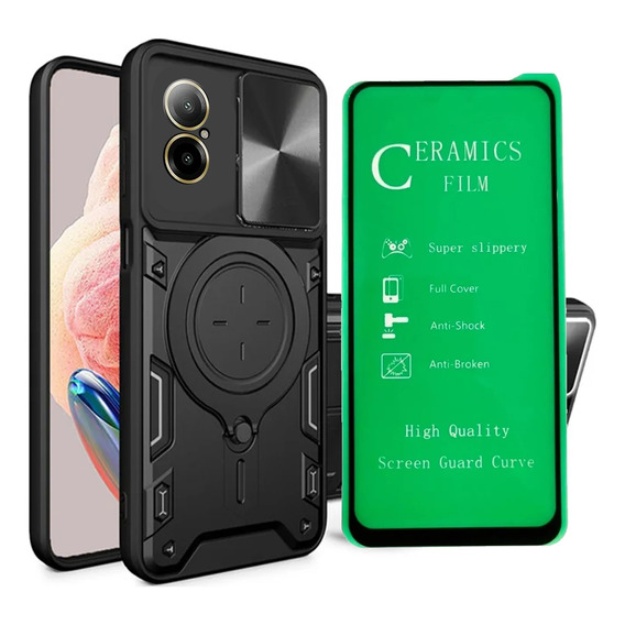 Funda Reforzado Cam + Vidrio Cerámico Para Realme C67 4g