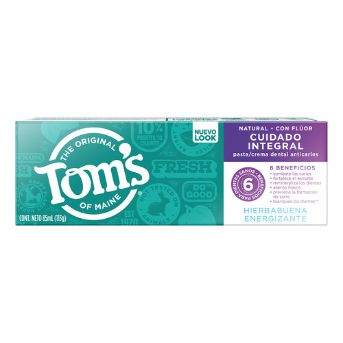 Toms Of Maine pasta dental cuidado integral hierbabuena tubo de 85ml