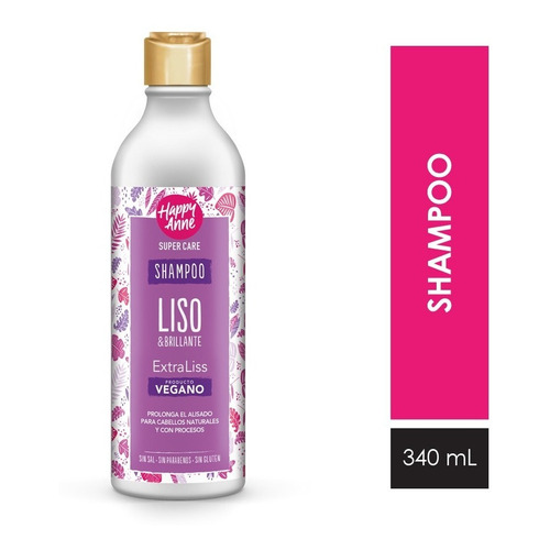 Happy Anne Liso & Brillante Shampoo Cabellos Lisos Vegano