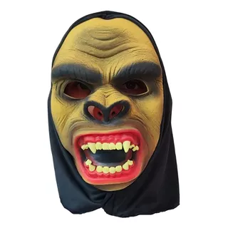 Máscara Macaco Gorila Marrom Festa Terror Halloween Animal Cor Única