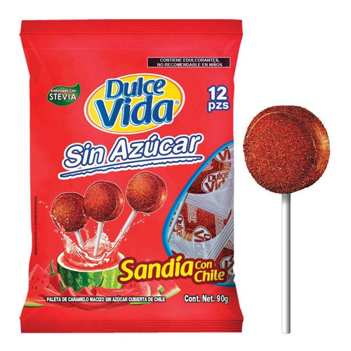 Paleta Chompys Sin Azucar Sandía 90g