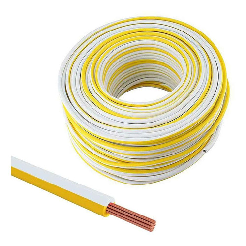 Cable Thw Calibre 8 Alucobre Keer 100m Antiflama Blanco Color de la cubierta Blanco/Amarillo