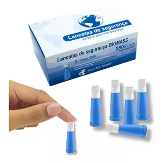 Lanceta De Segurança 28g Cx C/ 100 Biomass Automática Click