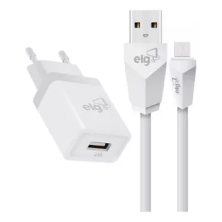 Carregador Parede ELG Ktc10wc, 1 Saída Usb + Cabo Usb-c