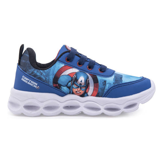 Zapatillas Infantiles Con Luz Led Capitan America Marvel®