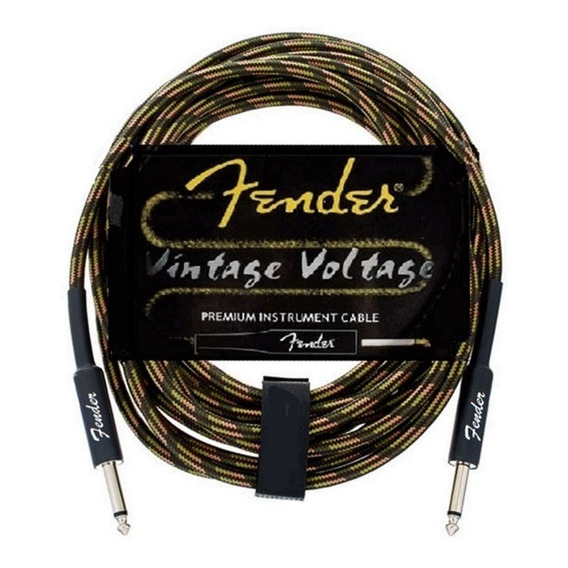 Cable Plug Fender Revestido Para Guitarra Bajo Audio 6 Mts