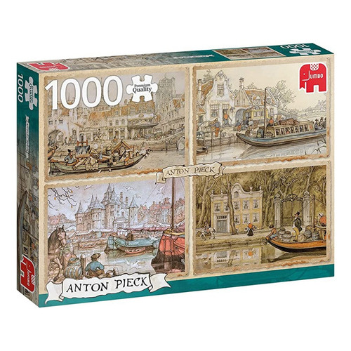 Puzzle Jumbo X 1000 Piezas Barcos De Canales
