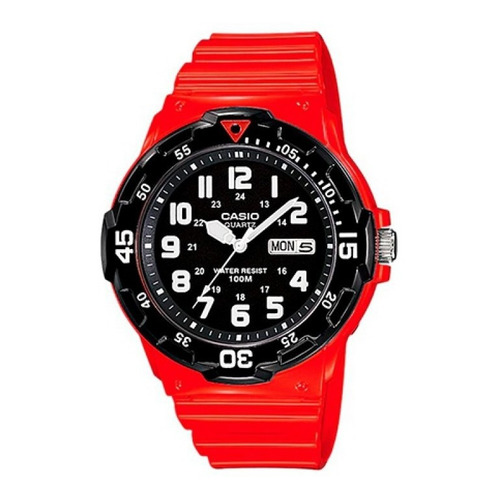 Reloj Casio Mrw-200hc-4bvdf Hombre 100% Original Color de la correa Rojo Color del fondo Negro