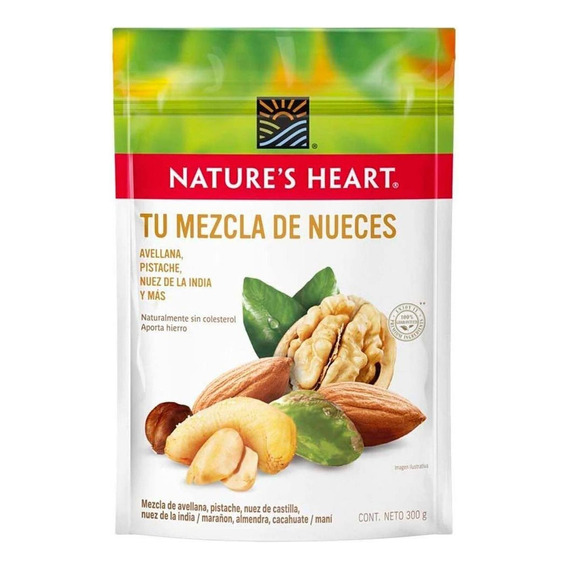 Nature's Heart mezcla de nueces naturales sin colesterol de 300g