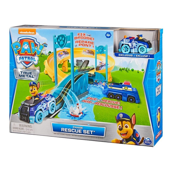 Paw Patrol Pista De Rescate De Chase True Metal