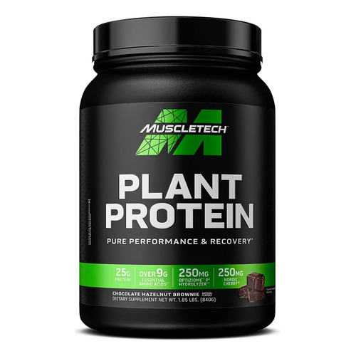 Proteina Muscletech Plant Protein 1.82 Lbs Los Sabores Sabor Chocolate Hazelnut Brownie