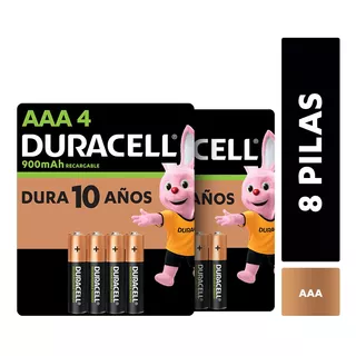 Pack 8 Pilas Recargables Duracell Tamaño Aaa 850 Mah