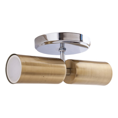 Aplique 2 Luces Cromo Dorado Zunko Fijo Apto Led 