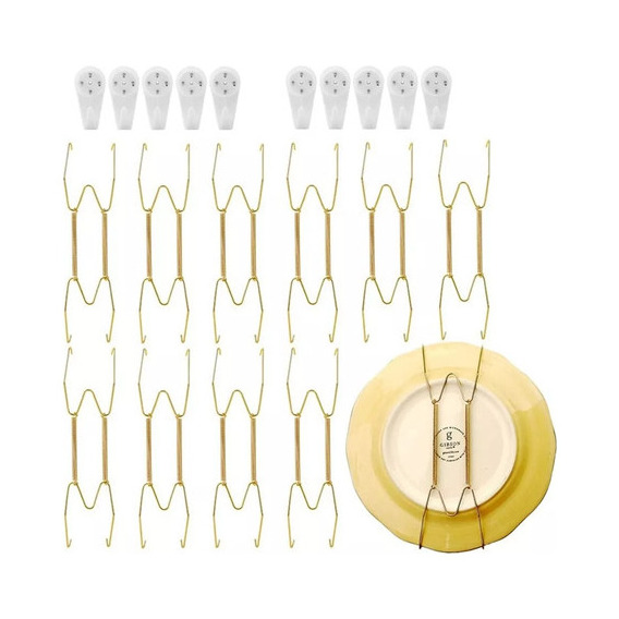 Soporte Para Colgar Platos En Forma De F De Acero Inoxidable