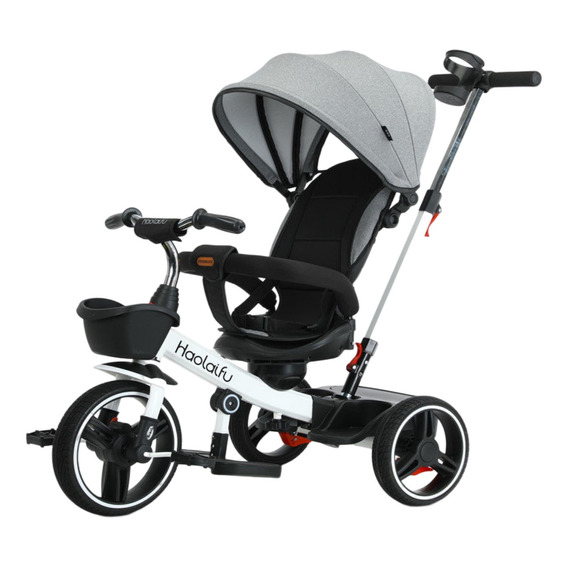 Triciclo Coche 4 En 1 Plegable Reclinable 360° Blanco