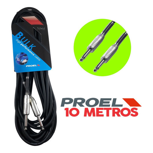 Cable De Instrumento Proel Bulk100lu10 Plug 1/4 A 1/4 10m