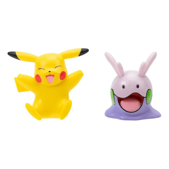 Figura Pokemon Pikachu Y Goomy Pack Set Batalla 5cm Original