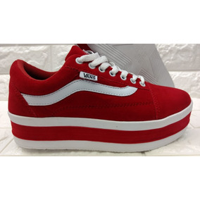 vans vermelho plataforma