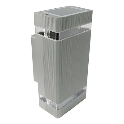 Aplique Exteior Exo Ii 2xgu10 Ip54 Gris Aluminio Bidir