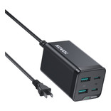 Kovol - Cargador Usb C De 65 W, 4 Puertos Pd Gan Iii, Estaci