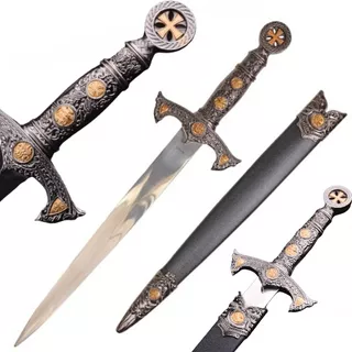Espada Cuchillo Daga Mini Templaria Cruzadas Abre Cartas 