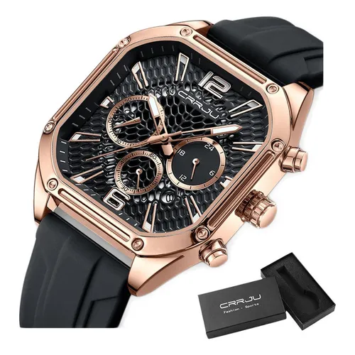 Correa de reloj Crrju Business con cron grafo cuadrado y