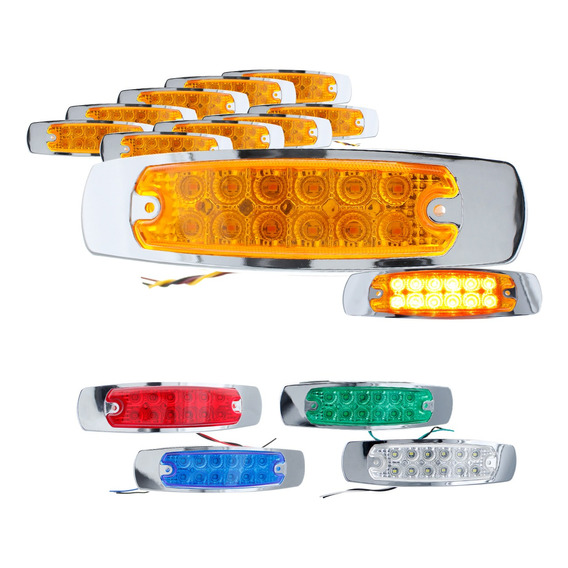 10 Plafon 12 Led Tipo Peter Laterales Remolque Caja Trailerf