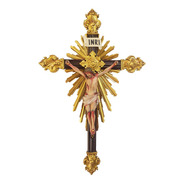 Crucifixo De Resina Barroco Estilo Antigo