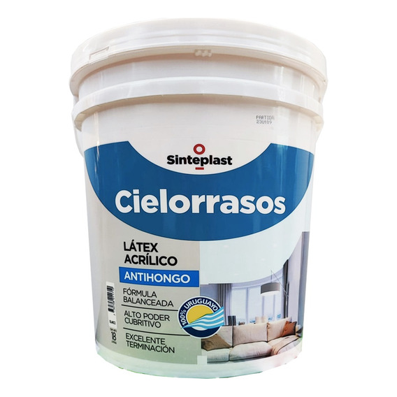 Pintura Látex Antihongo Para Cielorrasos Sinteplast X 20 Acabado Mate Color Blanco