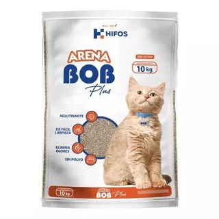 Arena Para Gato Bob Plus Aglutinante 10 Kg X 10kg De Peso Neto