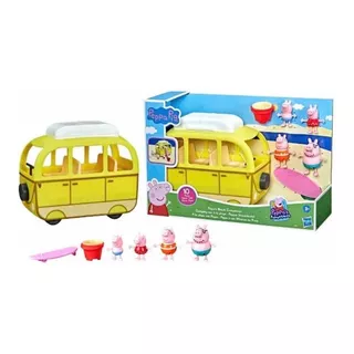 Peppa Pig Campervan Pepa Beach Accesorios Y 4 Personajes