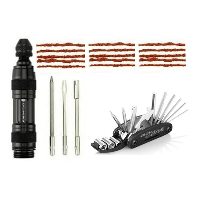 Kit Ferramenta  Reparo Pneu Macarrão Tubeless Bike Bicicleta