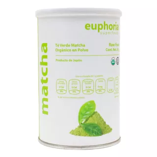 Euphoria Superfoods Té Verde Matcha Orgánico En Polvo 50g