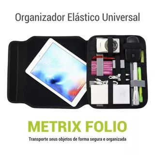 Organizador Elastic Cabo Bolsa Mala Tablet Posh Metrix Folio