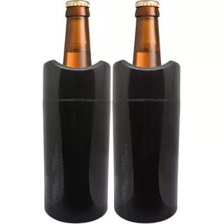 2un Porta Garrafa Térmico Cerveja Gelada 600ml Premium Black