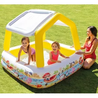 Piscina Infantil C/techo 157 X 157 X 122cm Inflable Intex