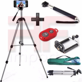 Tripé Celular Profissional Sl-2111 Gopro 1,30 M + Kit Selfie