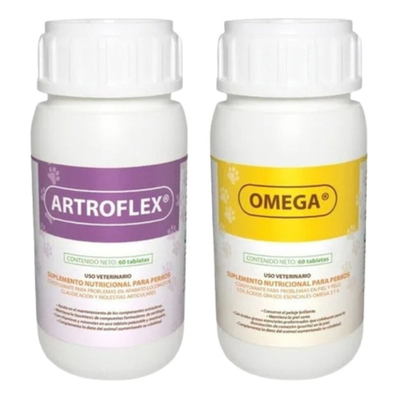 Artroflex Y Omega3 Ruiland Combo Perro 120 Tabletas En Total