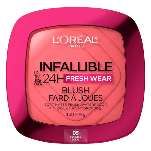 L´oreal | Blush Infallible 24h | Rubor Matte Tono Del Maquillaje 05 - Pearless Coral