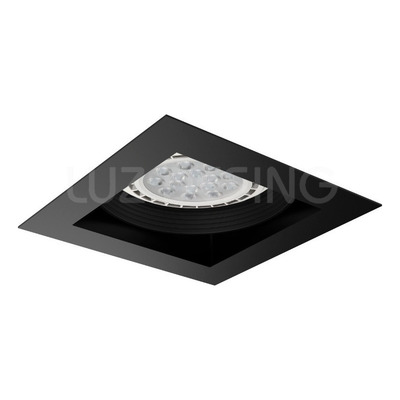 Spot Embutir Antideslumbrante Negro Movil Apto Led Ar111