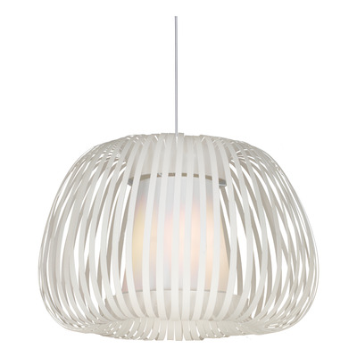 Colgante Tambon M Blanco 50cm Con Difusor Apto Led E27