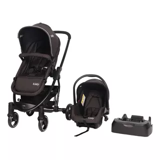 Cochecito Carrito Changuito Travel System Kiddy Alfa Deluxe Color Negro Color Del Chasis Negro